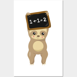 School Sloth, Cute Sloth, Baby Sloth, School Board Posters and Art